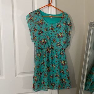 Bongo Green Floral Dress